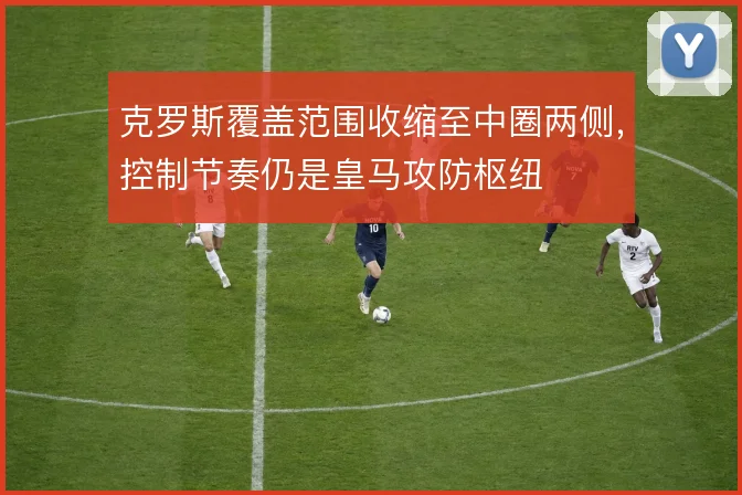 克罗斯覆盖范围收缩至中圈两侧，控制节奏仍是皇马攻防枢纽